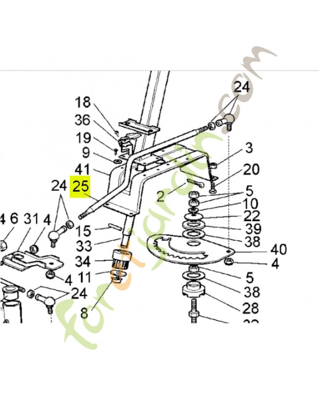 Bielle de direction Réf. Honda CG25033025H0 et 80165Y09003