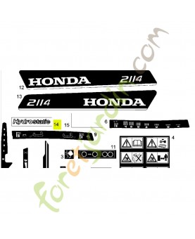 Etiquette Réf. Honda CG14358112H0 et 80160VK1003