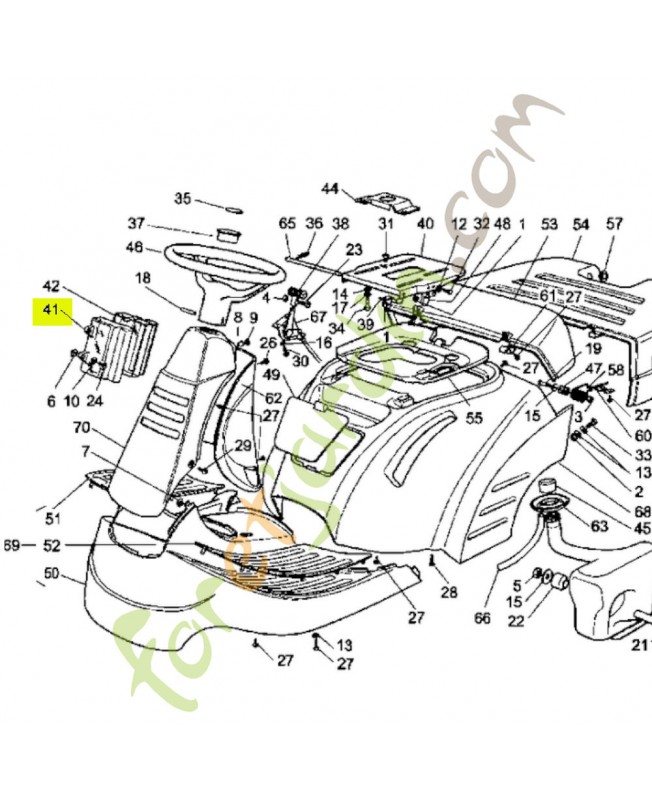 Protection supérieur Réf. Honda CG25600020H0 et 80155Y09003