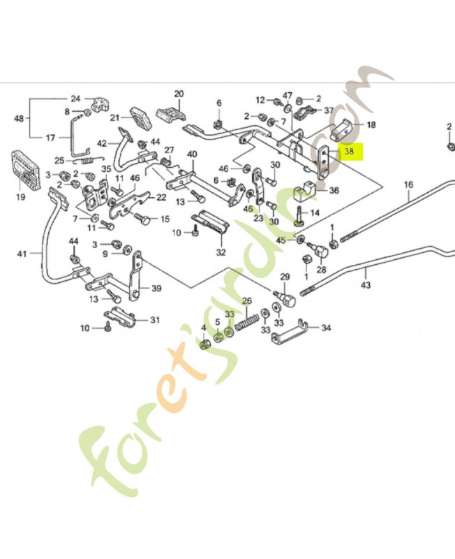 Pédale - Réf. Honda 80509VK1013 et 80509VK1003