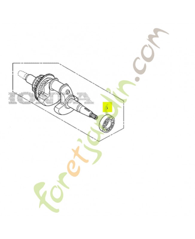 Roulement a billes radial - Réf. Honda 91005KS4003 et 91005KF0008