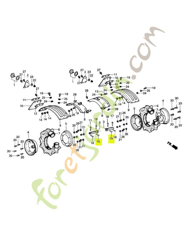 Goupille de fixation, 7mm réf. Honda 90651703000