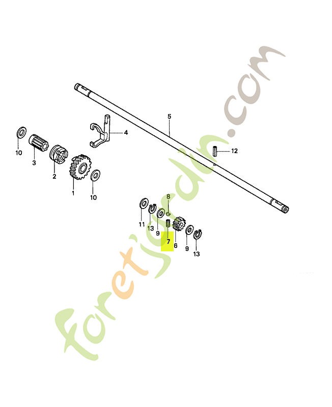 Ressort de rappel réf. Honda 42668VE2800
