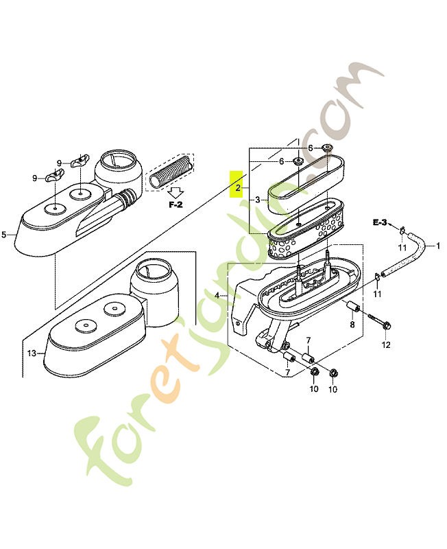 Elément de filtre a air réf. Honda 17210Z1V003