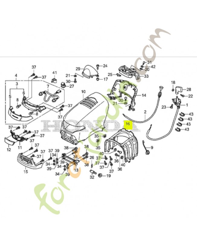 Guide d'air Honda 63728VK1E11