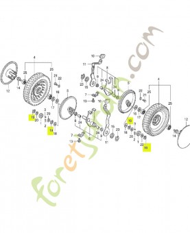 Circlip exterieur, 12.7mm réf. Honda 90651VE2800 Remplace référence 90651VE2801