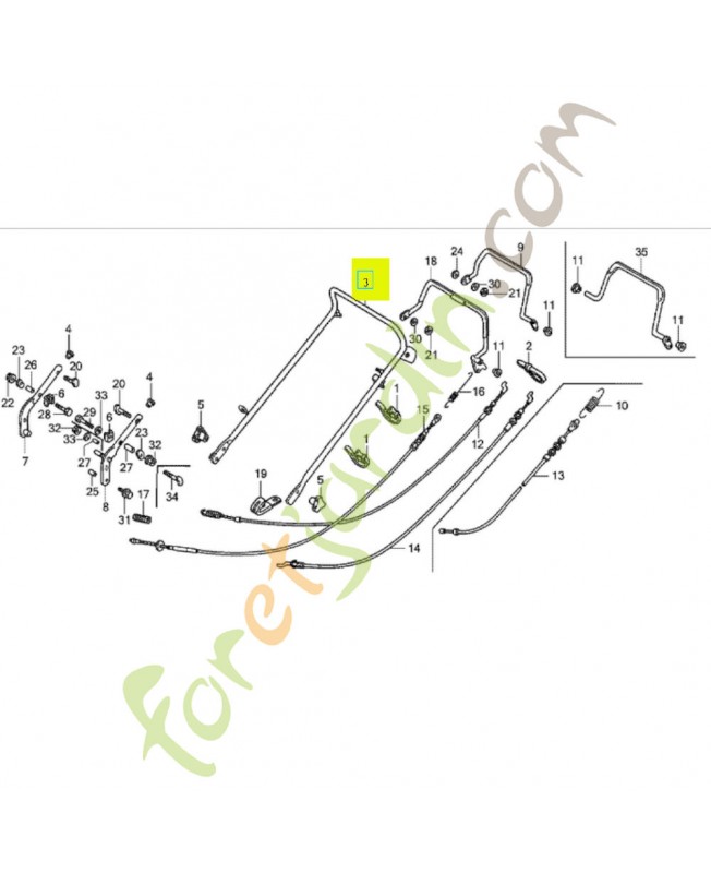 Poignée  de guidon Honda référence  53110VG8750ZA