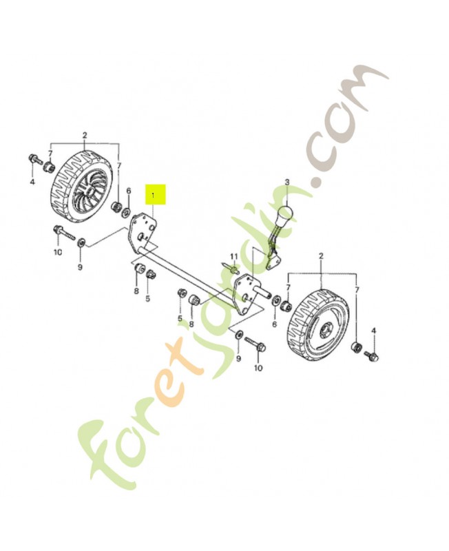 Axe complet arriere Honda 42310VH4000