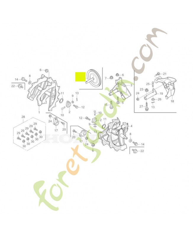Poulie complète Honda 22420V45A00