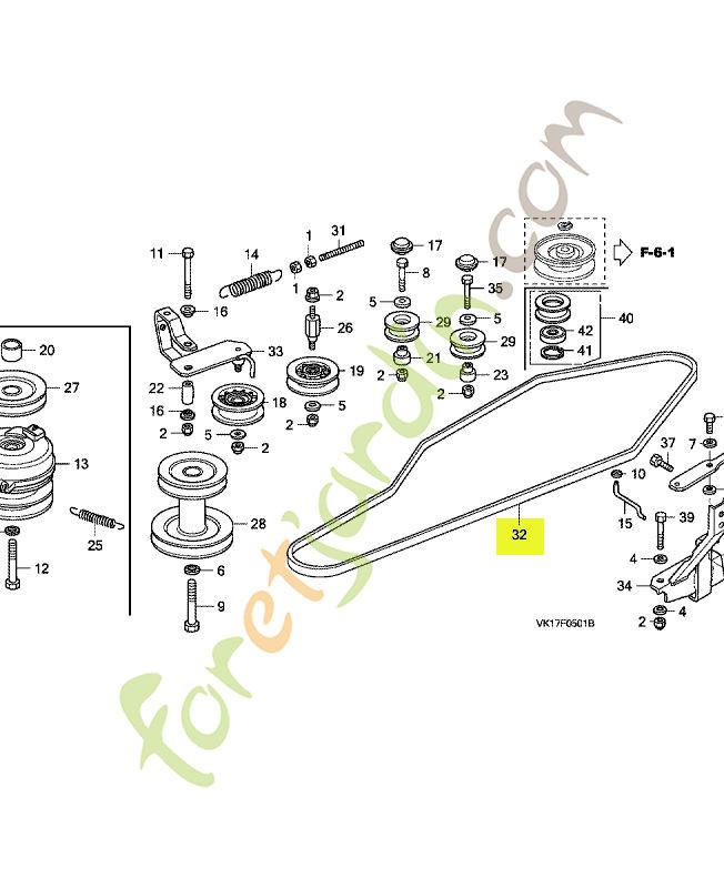 Courroie réf. Honda 80477VK1003