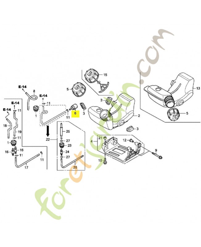 Filtre a essence réf. Honda 17672Z0H003