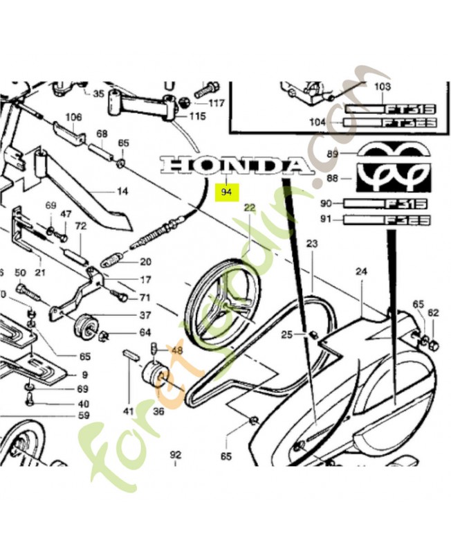 Etiquette honda Honda PB14725