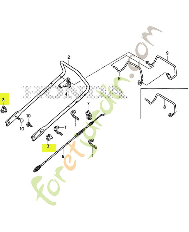 Prise  réf. Honda 53125VH3013