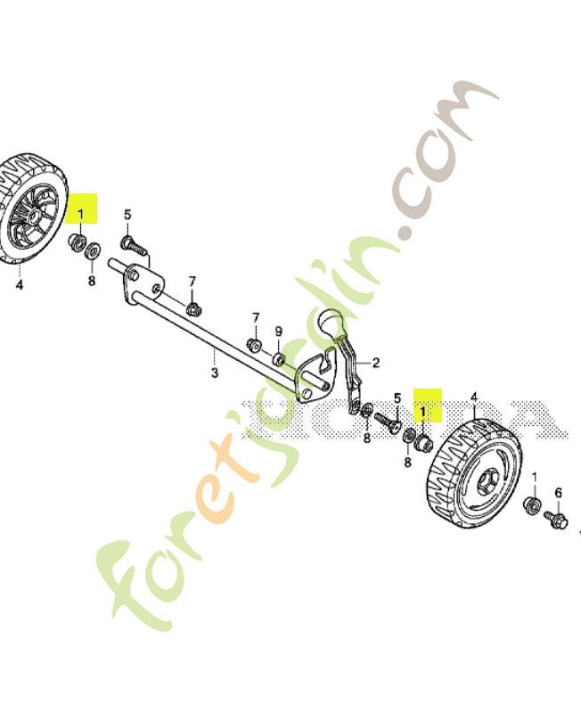 Bague de roue ar. réf. Honda 42716VE0800