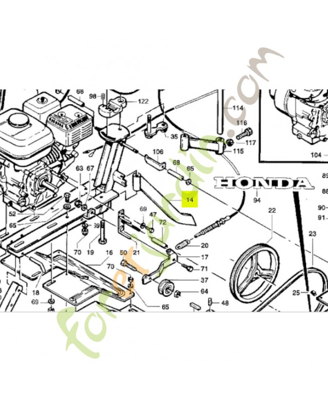 Clavette Honda référence PB12611011