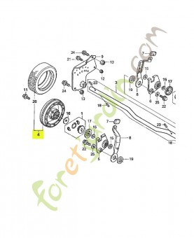 Ens. roue ar. (9") *nh192 réf. Honda 42810VB5F43ZB