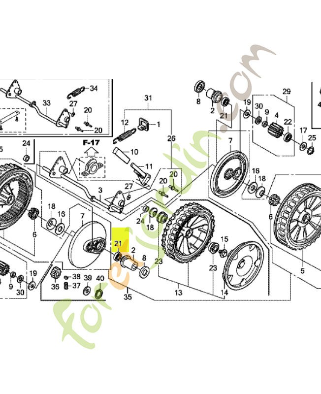 Roulement a billes radial réf. Honda 91051VK8750