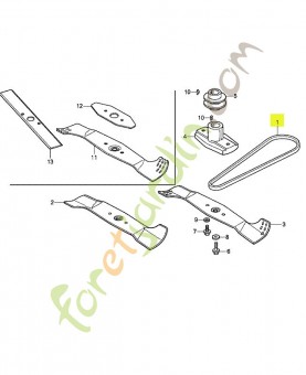 Courroie (z301/2) réf. Honda 22431VK7750