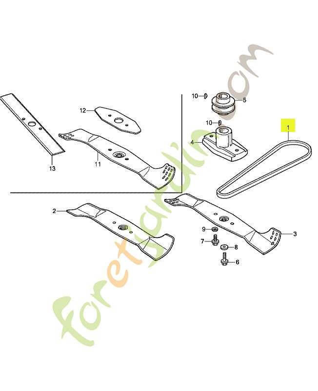 Courroie (z301/2) réf. Honda 22431VK7750