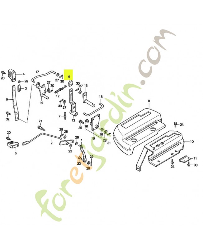 Poignée de régulateur réf. Honda 42952VA4000