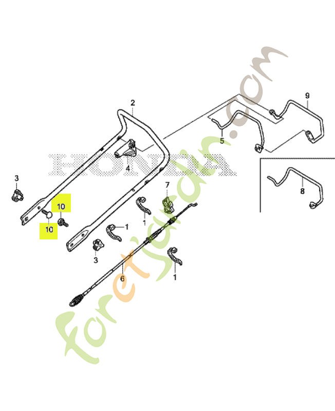 Boulon de cuve 8x30 réf. Honda 90133VH4000