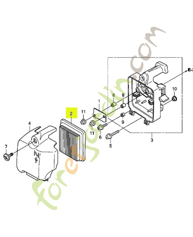 Elément de filtre a air réf. Honda 17211Z3F000