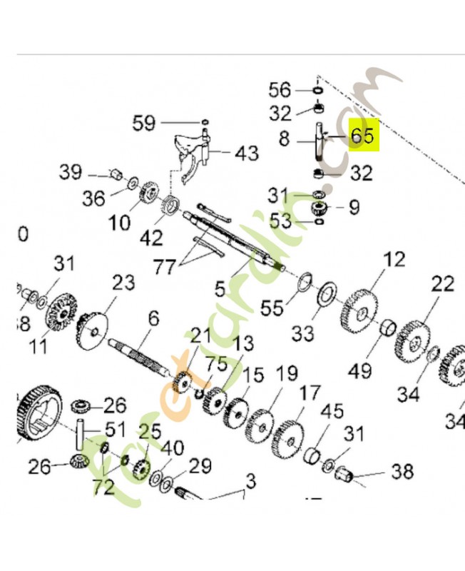 Clavette parallele (9) Honda référence CG792047H0