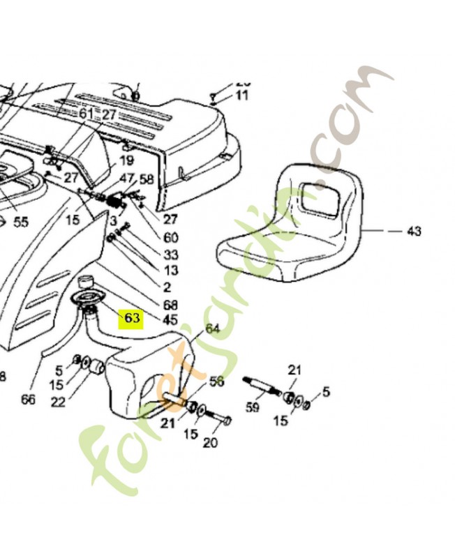 Coupelle de réservoir Honda CG27600061H2