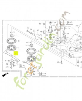 Lame de rotor g. réf. Honda 72531VK1A11