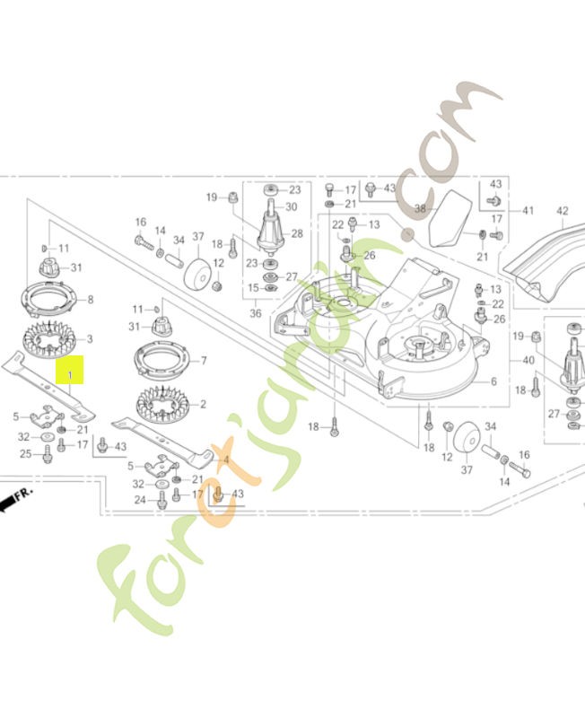 Lame de rotor d. réf. Honda 72511VK1A11