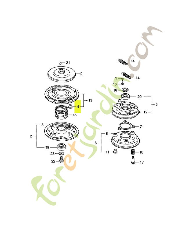 Bague de porte-lame réf. Honda 72613VA4000