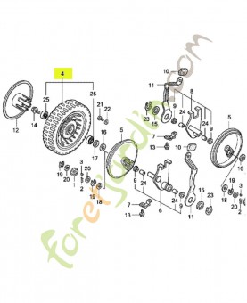Roue comp. ar. réf. Honda 42710VF1000