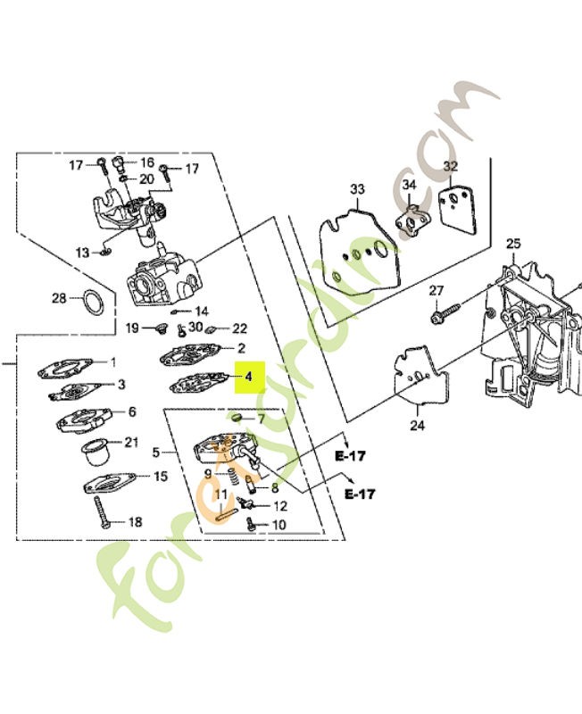 Diaphragme, pompe réf. Honda 16014ZM3004