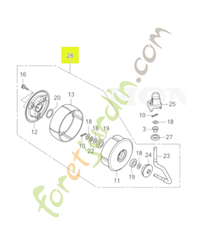 Ens. roulette réf. Honda 44700VP7A03