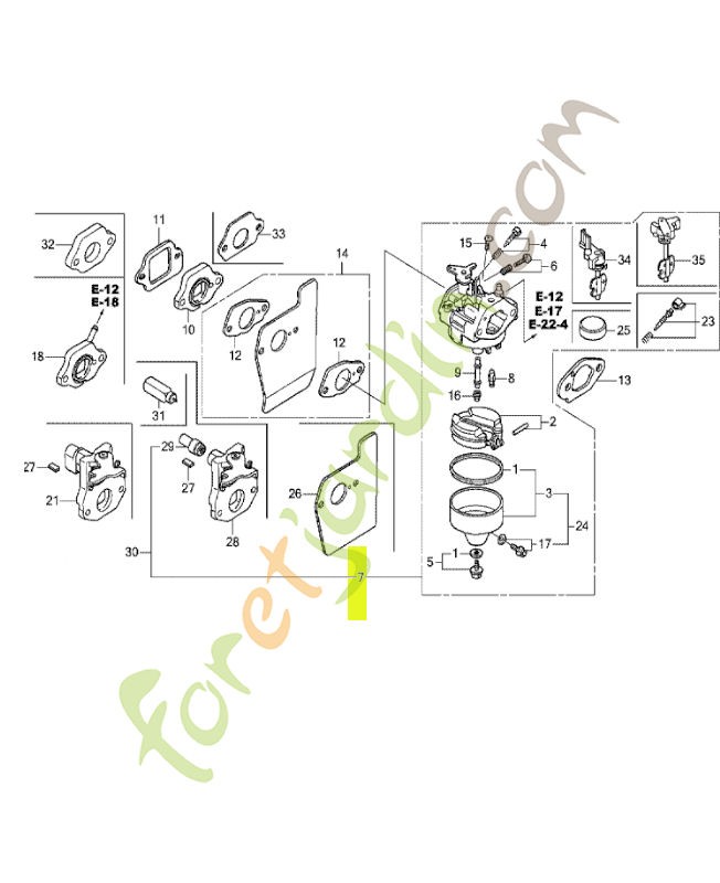 Carburateur (bb62w c réf. Honda 16100Z0L023