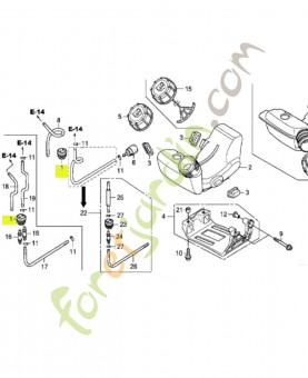 Anneau de tuyau d'essence réf. Honda 17504ZM3003