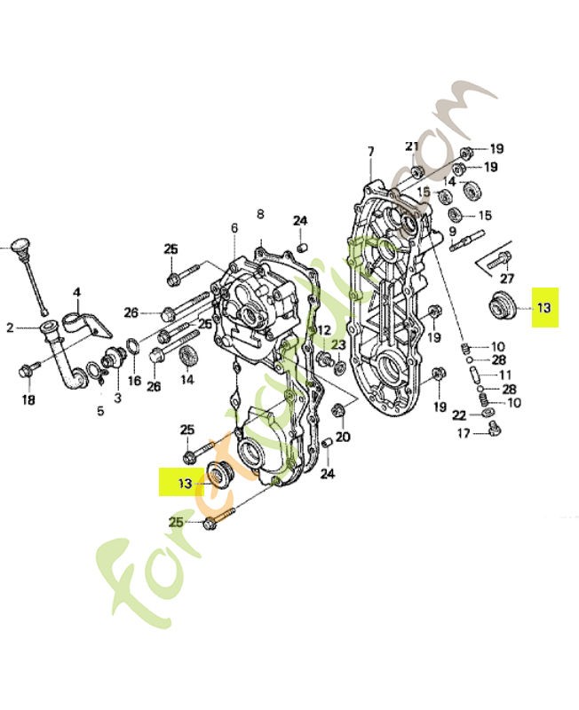 Joint d'eau, 25x46x8.5 réf. Honda 91251734003