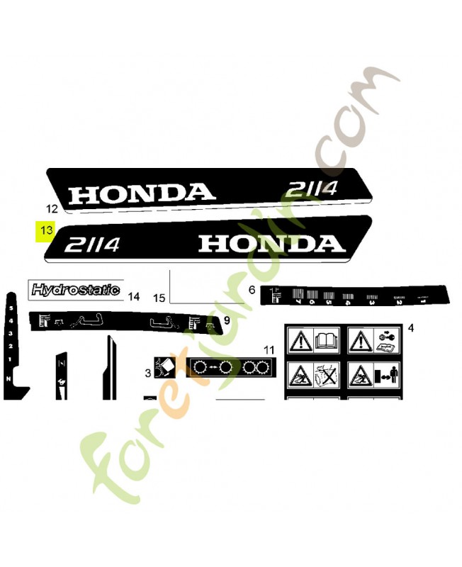 Etiquette Honda CG14358105H0
