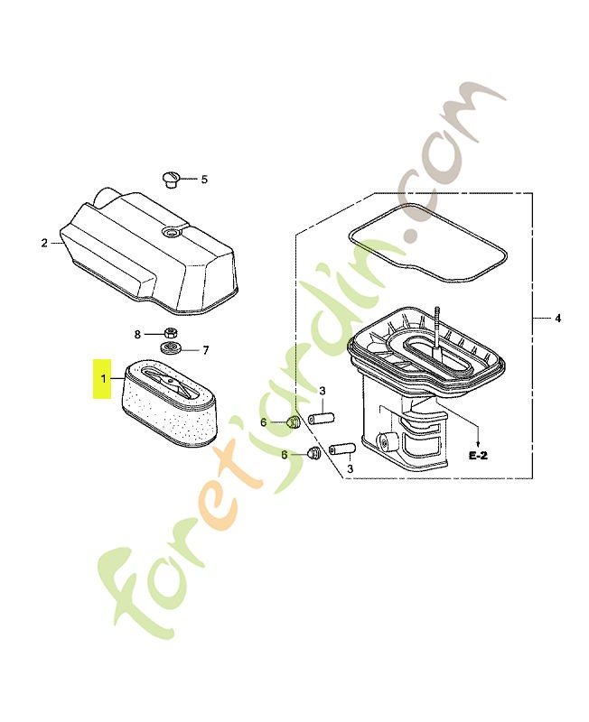 Element comp. filtre a ai réf. Honda 17210734003