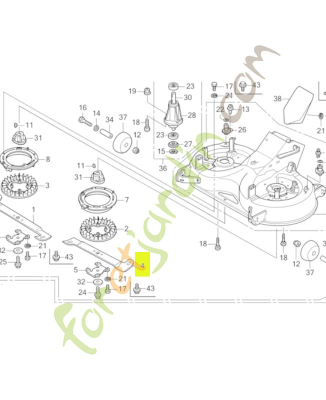 Lame de rotor g. réf. Honda 72531VK1B11