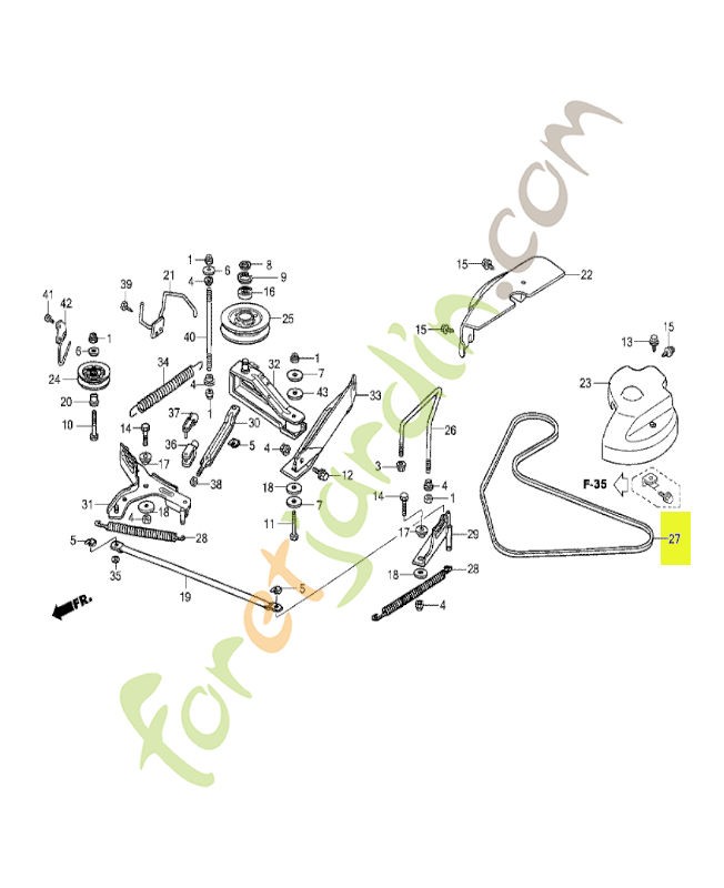 Courroie réf. Honda 80305Y09003