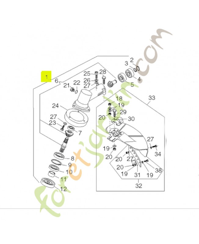 Réducteur complet Honda référence AL8253610