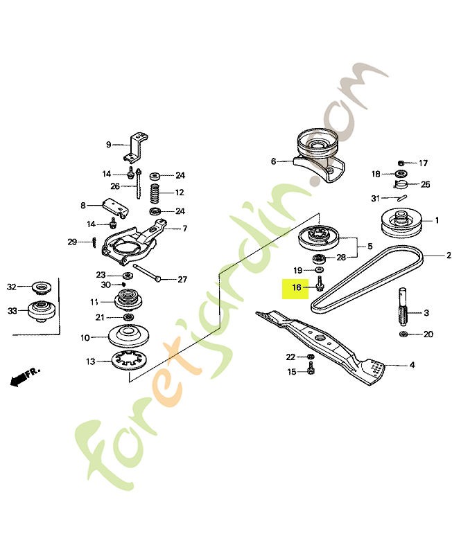 Boulon hex., 10x25 réf. Honda 90105VA3J01