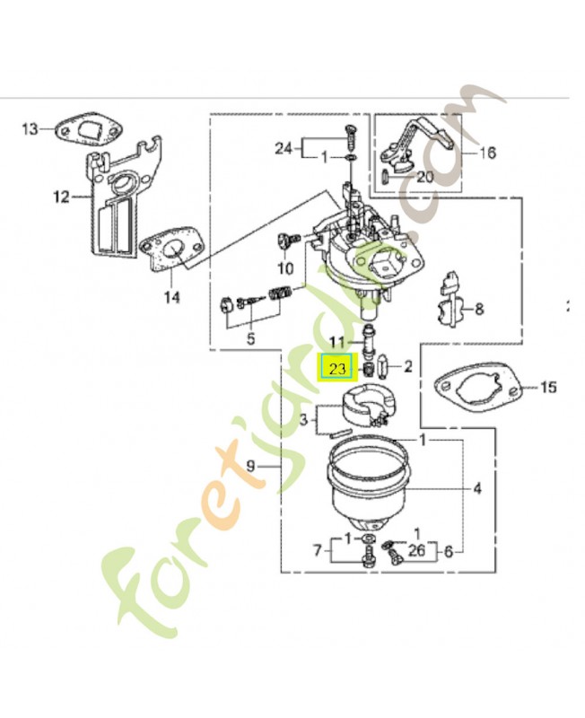 Gicleur principal (75) Honda référence 99101ZH80750