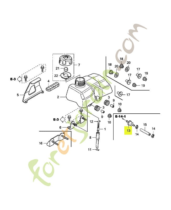 Filtre a crépine  réf. Honda 16910ZE8015