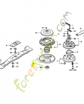 Ens. porte-lame réf. Honda 72600VF0750