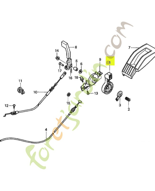 Levier d'accelerateur réf. Honda 17851VA3D01