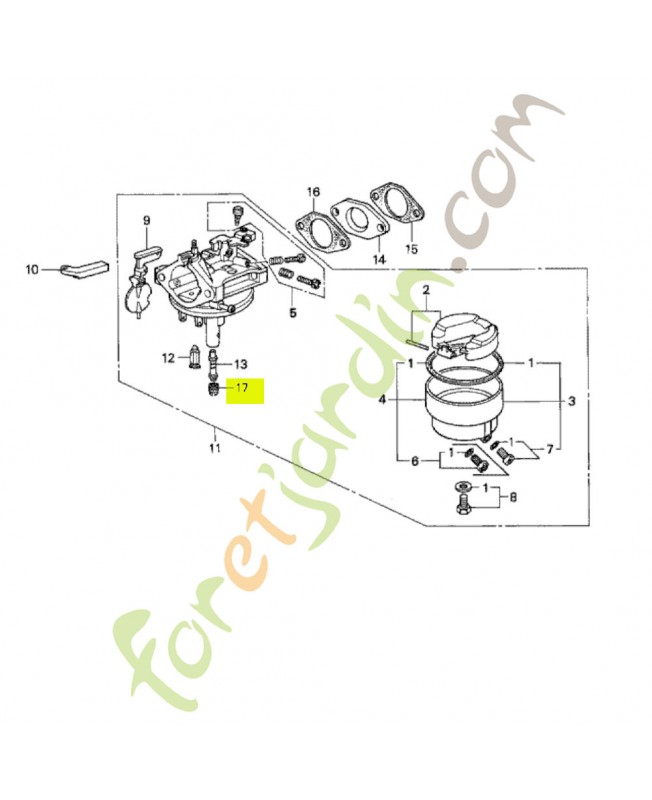 Gicleur principal (68) Honda 99101ZH70680