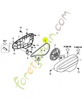 Courroie trapezoidale réf. Honda 80045V40003