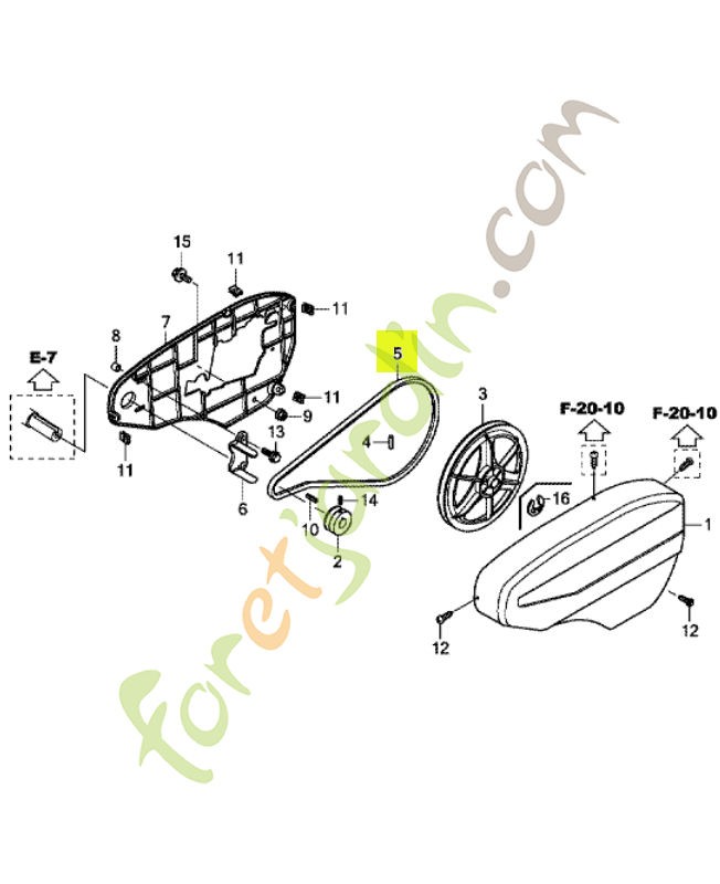 Courroie trapezoidale réf. Honda 80045V40003